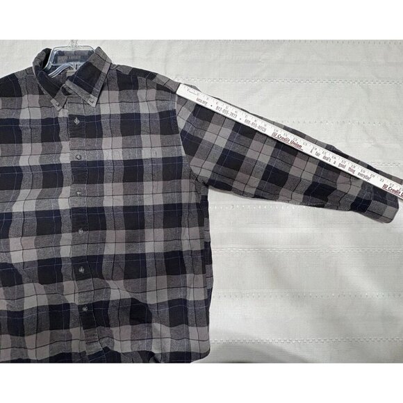 Pendleton Mens Button-Up Long Sleeve Plaid Flannel Shirt Gray/Black XL - Picture 7 of 10